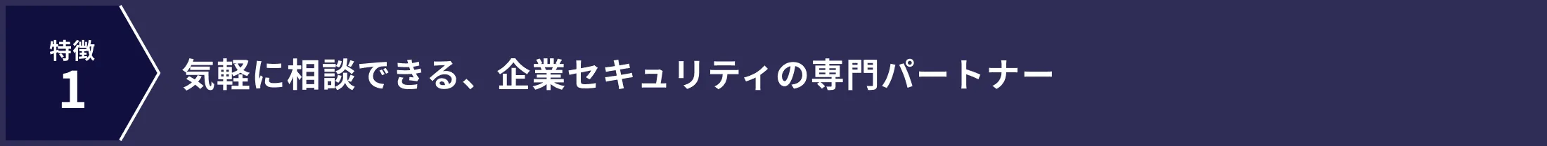 気軽に相談できる、企業セキュリティの専門パートナー